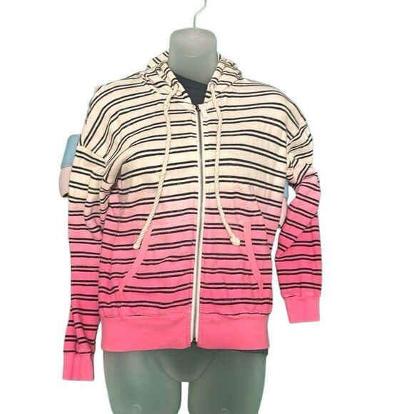 90s inspired soft stripe hoodie perfect for fall - Picture 1 of 3